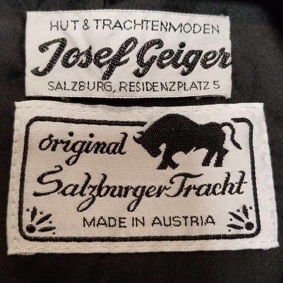 Vintage Rare Austrian Josef Geiger Original Salzburger Tracht Gingham Jacket - Picture 5 of 16